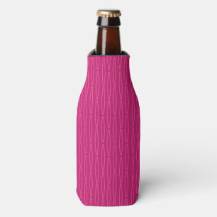 Enfriador De Botellas Repetición geométrica rosa profunda