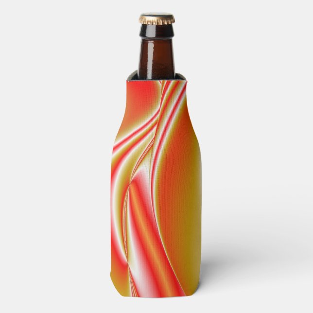 Enfriador De Botellas Resumen de amor y oro en 3D Rainbowart (Frente de la botella)