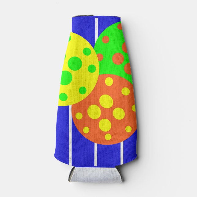 Enfriador De Botellas Resumen de cancha de pickleball y bolas (Anverso)