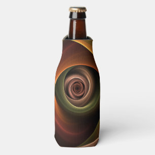 Enfriador De Botellas Resumen espiral 3D Colores cálidos Arte fractal mo