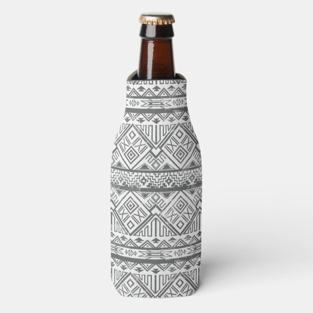 Enfriador De Botellas Resumen Patrón azteca geométrico 2 (Frente de la botella)