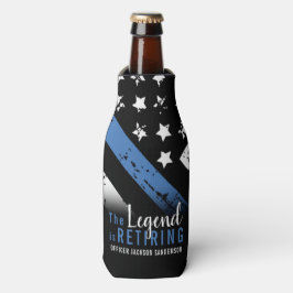 Enfriador De Botellas Retirada de la policía Bandera Azul Aplicación de 