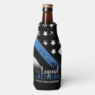 Enfriador De Botellas Retirada de la policía Bandera Azul Aplicación de 