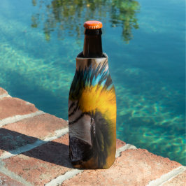 Enfriador De Botellas Retrato de macao azul y amarillo