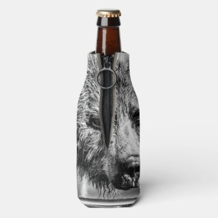 Enfriador De Botellas Retrato de oso pardo