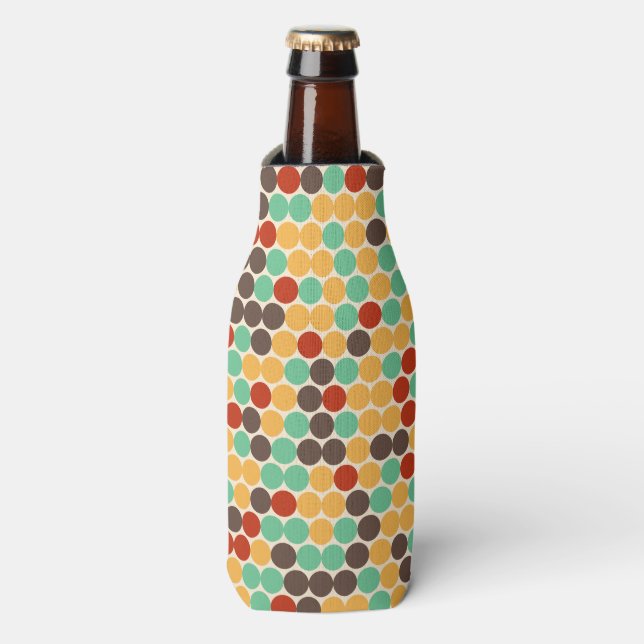 Enfriador De Botellas Retro dots (Frente de la botella)