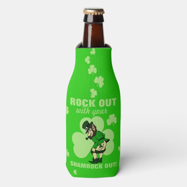 Enfriador De Botellas Rock Out Leprechaun (Frente de la botella)