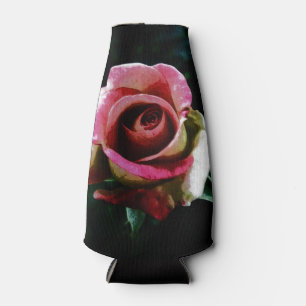 Enfriador De Botellas Rosa roja pintada de petróleo