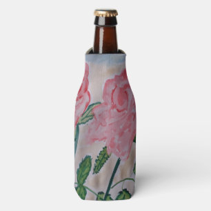 Enfriador De Botellas Rosas de verano abstractos 
