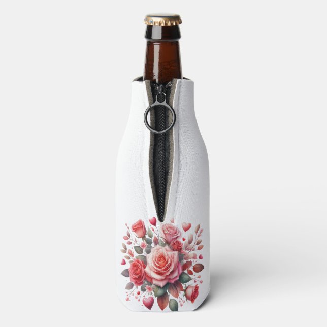 Enfriador De Botellas Rose Bouquet Floral Design-62103 (Reverso de la botella)