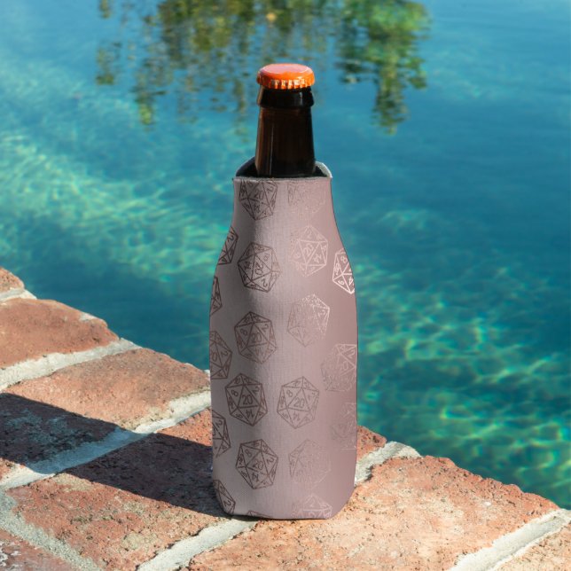 Enfriador De Botellas RPG Luxe | Mauve Sheen Fantasy Tabletop Gamer Dice (Piscina in situ)