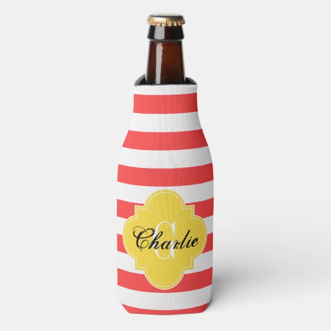 Enfriador De Botellas Rugby Stripe Pineapple (Frente de la botella)