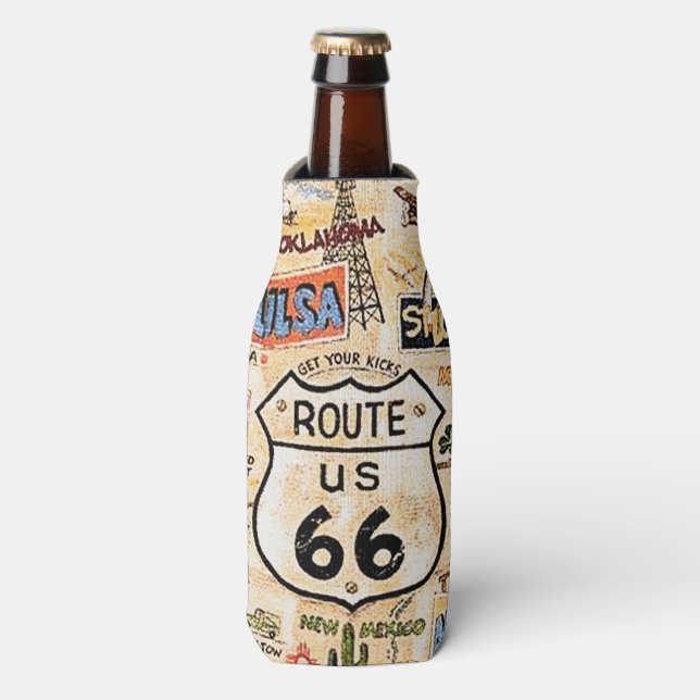Enfriador De Botellas "Ruta 66-Toma tus patadas" (Frente de la botella)