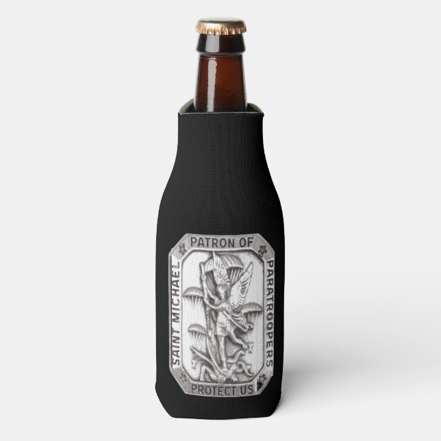 Enfriador De Botellas SAINT MICHAEL PATRON SAINT de PARATROOPERS (Frente de la botella)