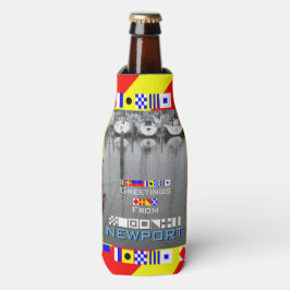 Enfriador De Botellas Saludos Personalizados de las Banderas Náuticas de