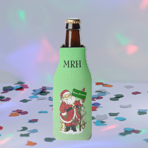 Enfriador De Botellas Santa Claus Cute Animals Feliz Navidad