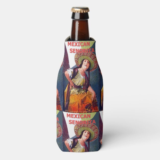 Enfriador De Botellas "Senorita mexicana" (Frente de la botella)