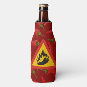 Enfriador De Botellas Signo de peligro de pimienta caliente