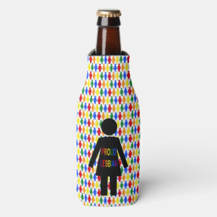 Enfriador De Botellas Silhouette lesbiana LGBTQ y damas de arco iris