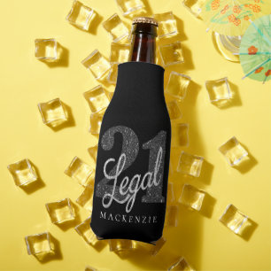 Enfriador De Botellas Silver 21 y Legal   Gris mínimo 21 cumpleaños