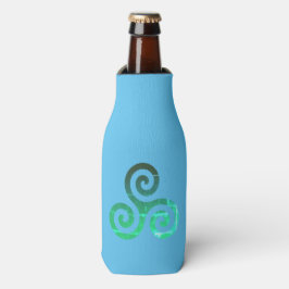 Enfriador De Botellas Símbolo celta de la época de Emerald Triskele