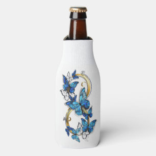 Enfriador De Botellas Símbolo infinito de mariposas Morpho azules