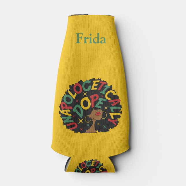 Enfriador De Botellas Sin arrepentimiento, negro Chica africano (Anverso)