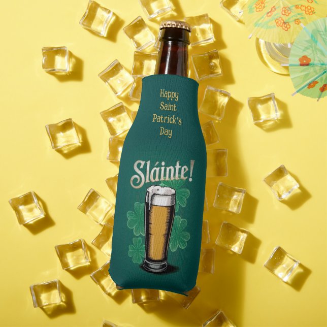 Enfriador De Botellas ¡Slàinte! Pinta de cerveza del Día de San Patricio (Verano in situ)