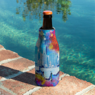 Enfriador De Botellas SlipperyJoe NYC grafiti luna rodeada de nubes dram