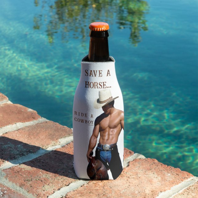 Enfriador De Botellas SlipperyJoe's save horse montar paja cowboy gorra  (Piscina in situ)