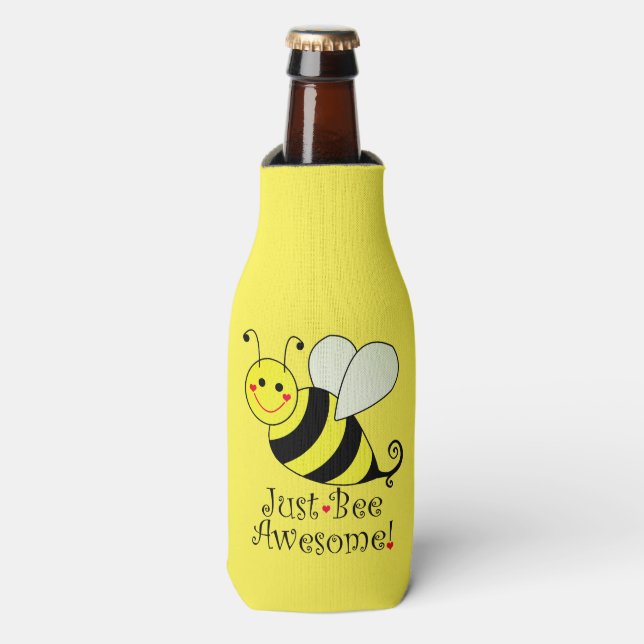 Enfriador De Botellas Solo bebe una increíble bicho amarillo (Frente de la botella)