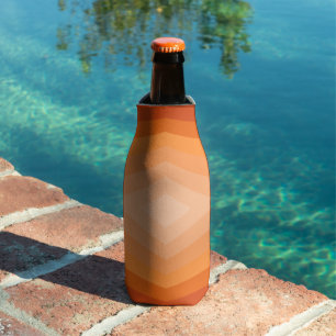 Enfriador De Botellas Sombras De Arte Abstracto Geométrico Naranja