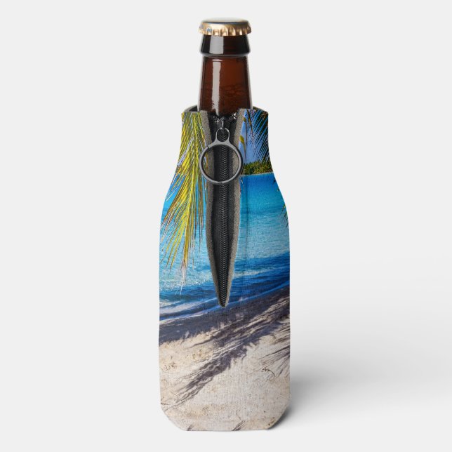 Enfriador De Botellas Sombras en la playa (Reverso de la botella)