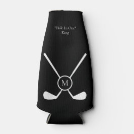 Enfriador De Botellas Sporty Golf Clubs Illustration Custom Monogram