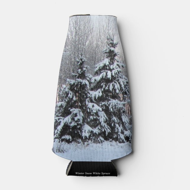 Enfriador De Botellas Spruce blanco invernal y atardecer (Anverso)