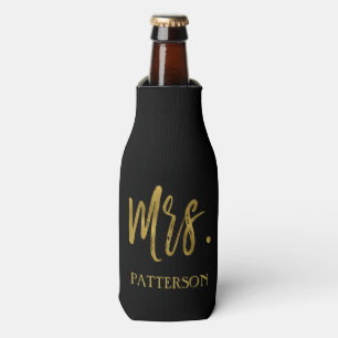 Enfriador De Botellas Sra. Apellido Relieve metalizado dorado Bottle Coo