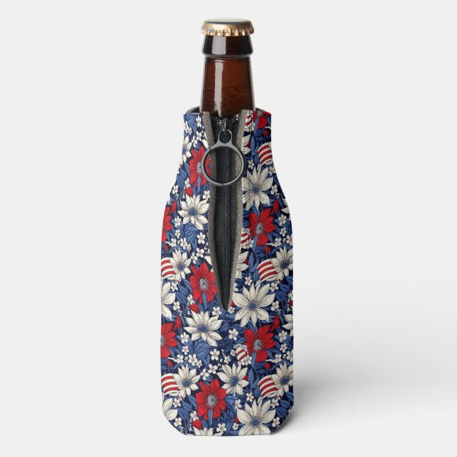 Enfriador De Botellas Stars & Stripes Elegancia floral (Reverso de la botella)