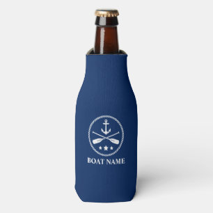 Enfriador De Botellas Su nombre de barco Nautical Anchor & Oars Naval Az