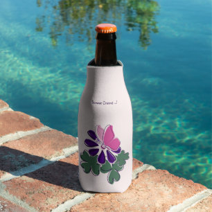 Enfriador De Botellas Sueño veraniego Verde Rosa Morado Mariposa