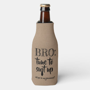 Enfriador De Botellas Suit Up - Funny Groomsman Propuesta