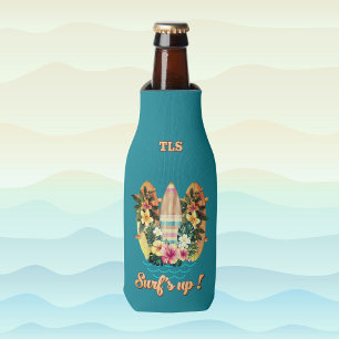 Enfriador De Botellas Surfboards tropicales Flores hawaianas Monograma V