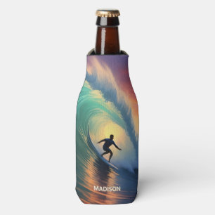 Enfriador De Botellas Surfing de nombre personalizado