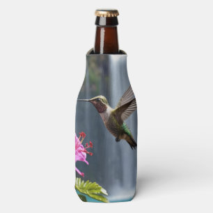 Enfriador De Botellas "Susurros de la naturaleza: Hummingbird, cascada