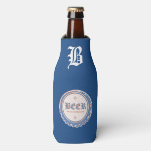 Enfriador De Botellas Tapa de botella de cerveza azul/blanco