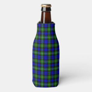 Enfriador De Botellas Tartán de Campbell, crema azul