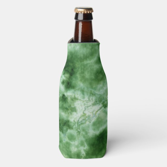 Enfriador De Botellas Textura de mármol verde (Frente de la botella)