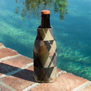 Enfriador De Botellas "Textura geométrica vintage - Triángulo abstracto