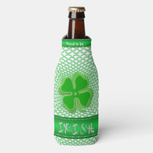 Enfriador De Botellas Tipografía navideña "Orgullosa de ser irlandesa"