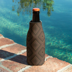 Enfriador De Botellas Tono de la Tierra Hipnótico Diamante Moderno Resum