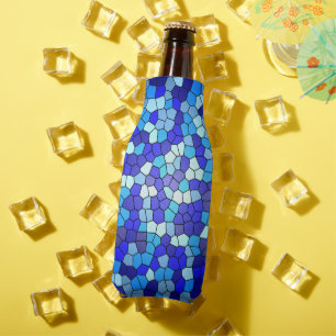Enfriador De Botellas Tonos de vidrio manchado azul por Shirley Taylor
